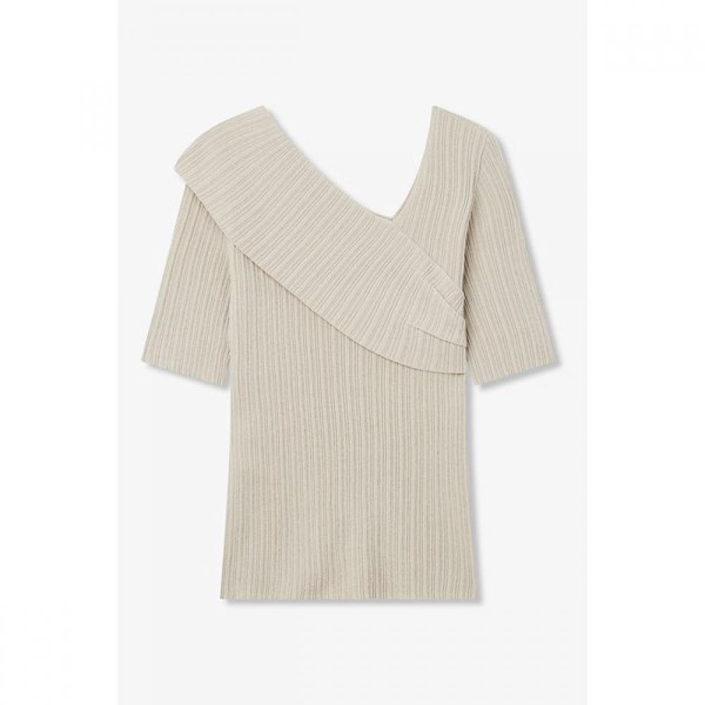 VOV Unbalance Rib Knit Pullover 7156350001
