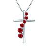 S925 Sterling Silver Women's Necklace Trendy Zircon Cross Pendant Birthday Gift  European American