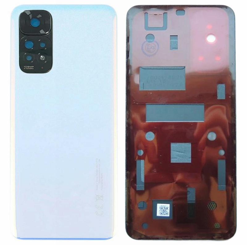 Für Xiaomi Redmi Note 11S 4G Rückseitige Batteriegehäuseabdeckung mit Kameraring-Objektivabdeckung Ersatzteil