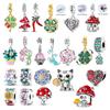 Charms 925 Silver Charms Sunflowers Mushroom Ros Beads Pendant Jewelry Fit Originals 925 Bracelet DIY Woman Gift