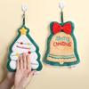Christmas Creative Hand Towel Decoration Gift Theme Event Towel Coral Fleece Practical Commemorative Small Towel