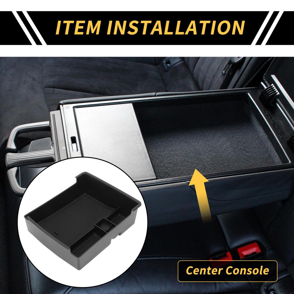 REPAIROCK Center Console Organizer Tray Armrest Storage Box Insert Tray Plastic Black for Ford Maverick 2022 2023 2024