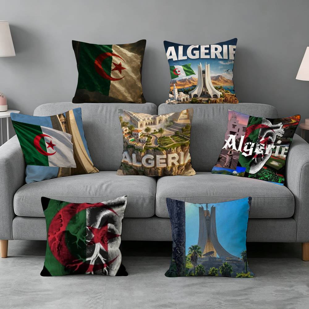 Algeria Flagg Pillow Cover Gift High Definition Digital printingSurprise Vivid Pattern Household