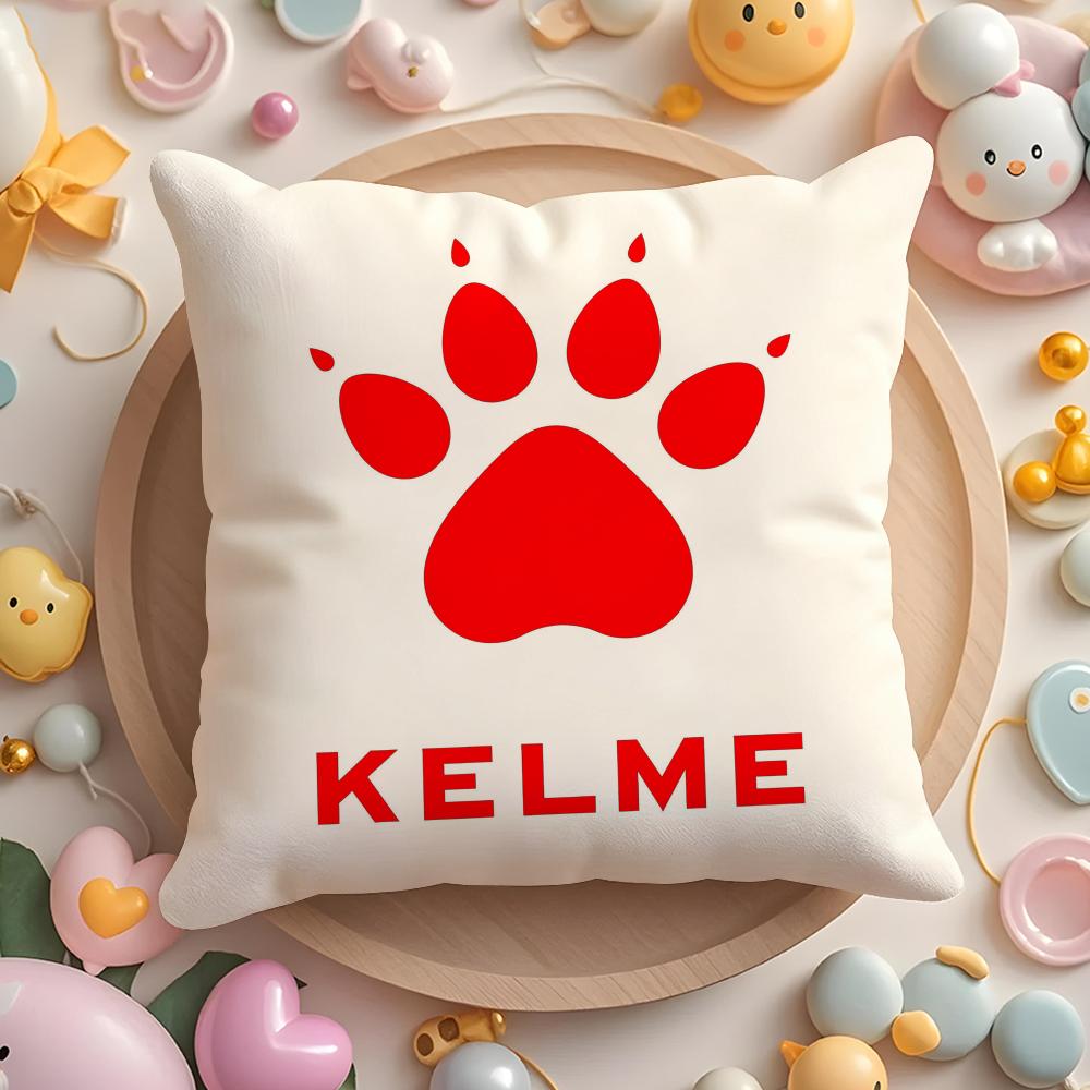 Luxury Fashion K-Kelme Cushion Cover Plush Fabric Soft Double-Sided Printed Sofa Pillow Case Colorfast Home Decor Gift