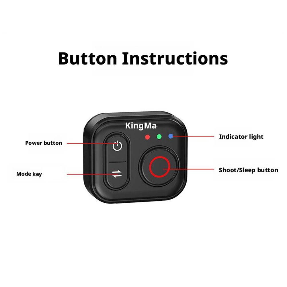 Bluetooth Remote Control For DJI Action 6 Sports Camera 50M Wireless Remote Control Watch Wrist Strap Sports Camera Accessories