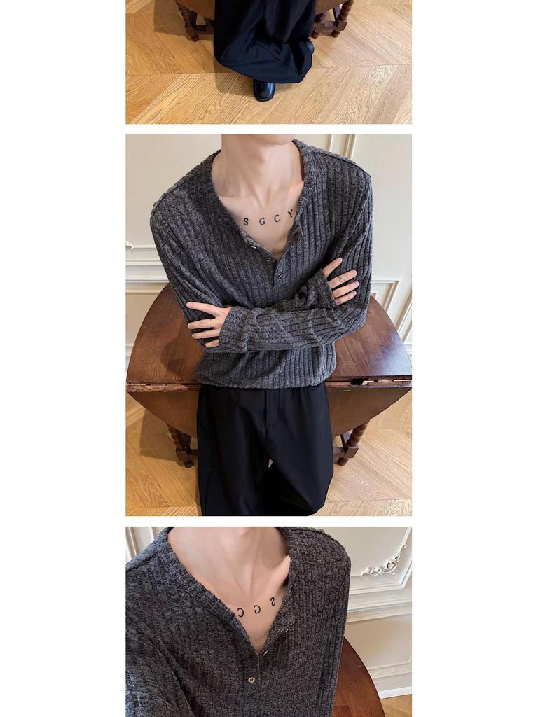 2025 Retro Vertical Stripe Long Sleeve Sweater - Unisex Autumn Trend