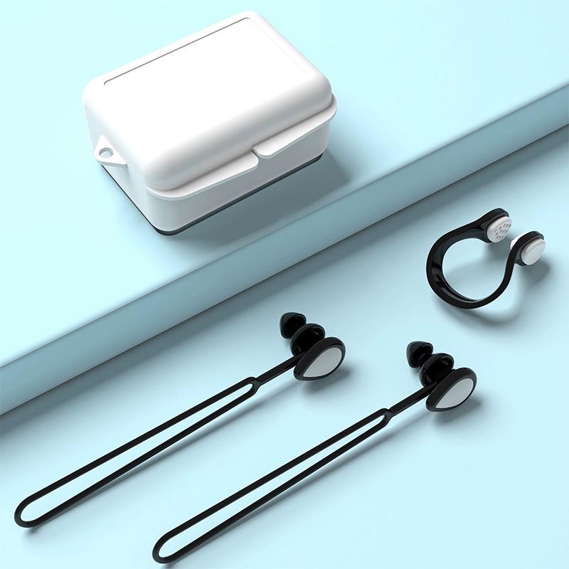 Waterproof Swimming Earplugs & Adult Nose Clip Set - Professional Water Prevention for Kids & Adults; Not Soundproof.