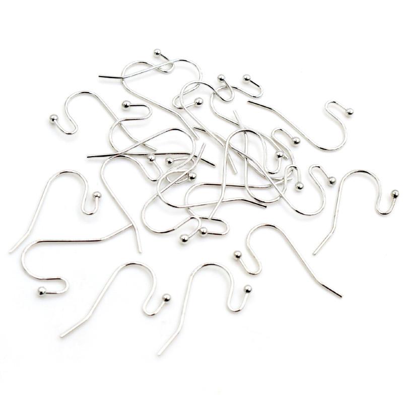 100pcs DIY Earring Hooks Findings 21x16mm Metal DIY Jewelry Making Accessories Brass Hook Earwire Earrings