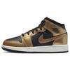 Air 1 Mid SE GS Metallic Gold Black Kids Sneakers White DR6967-071