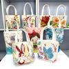 Popular Canvas Bag, Mobile Phone Change Bag, Cartoon Bag, Double-sided Jacquard Hand Bag, Cute Small Bag with Embroidery Pattern.