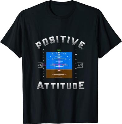 Camiseta de Piloto de Aviación con Actitud Positiva Regalo de Vuelo Primario