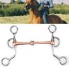 D- Gag  Snaffle Bits Equestrian Loose  Full Cheek Gag Horse Chew Stainless Steel Training Bit Copper jointed Month