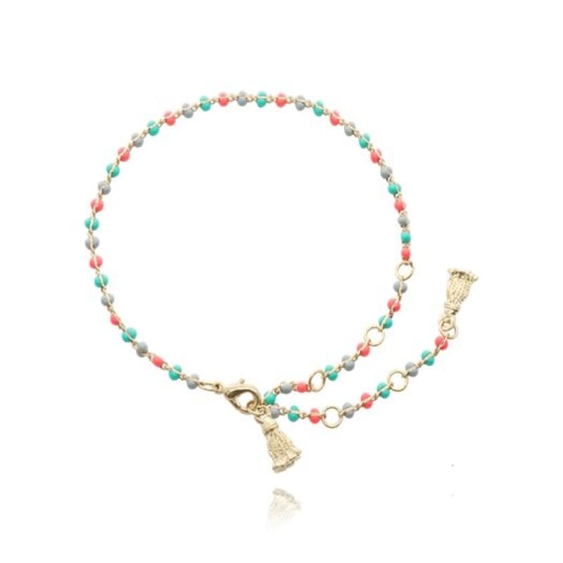 jewelCOUNTY Multi Color Beads Bracelet/Anklet