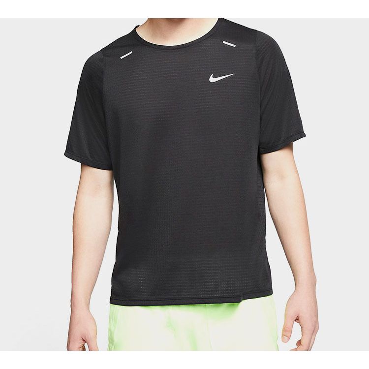 Nike Rise 365 Running Short Sleeve T-Shirt Men Tops Black CJ5421-010
