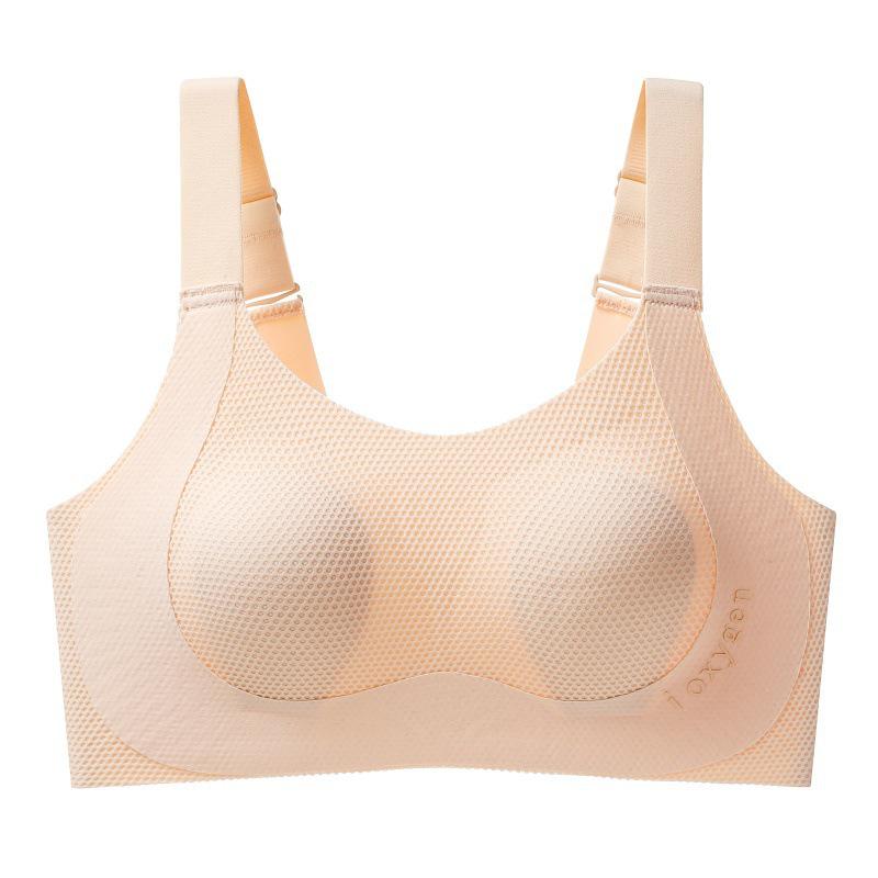 

Бесшовный спортивный бюстгальтер большого размера: Полная поддержка, Минимизация и Предотвращение обвисания для большого бюста 4XL for 180-200 lbs, 44/100 BCDE бежевый