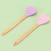 Silicone Spatula For Cooking Heart Shape Cooking Utensils With Wooden Handle Cake Scrapers For Home Baking Cake Decorating