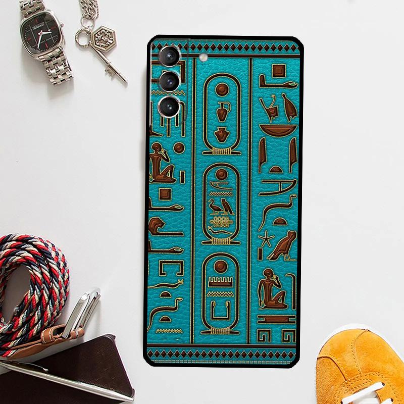 Sacred Eye of Horus Egypt Fresco Case For Samsung Galaxy S25 Ultra S20 S21 S22 S23 Plus S24 Ultra S9 S10 S25 FE Cover Coque