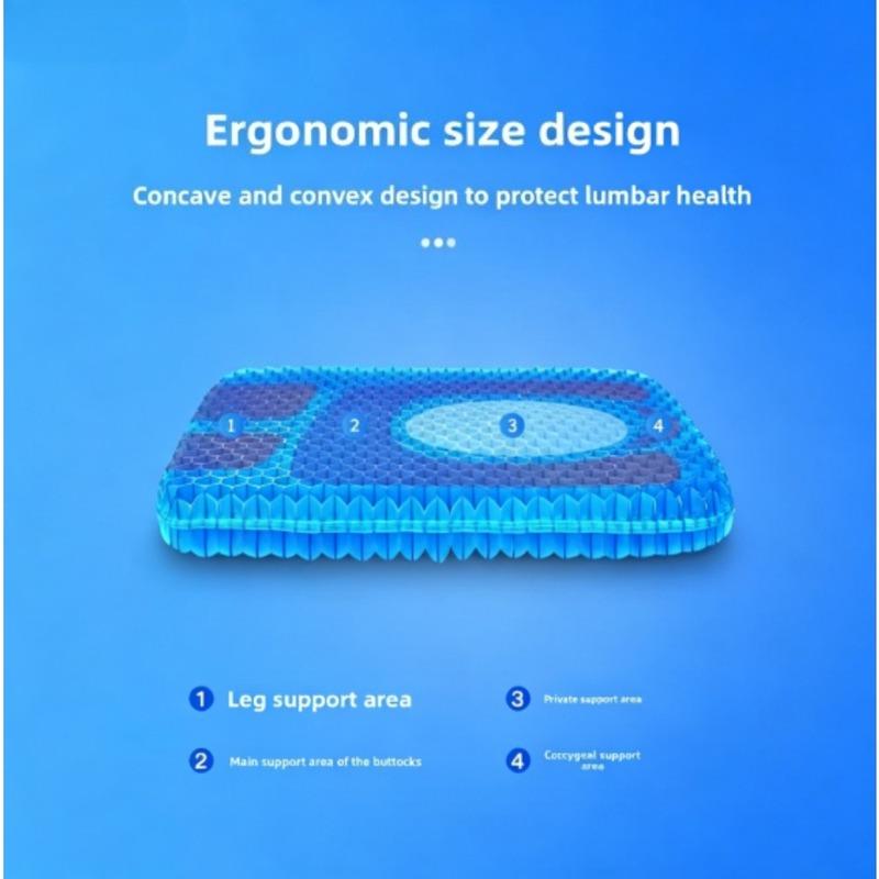 Summer Gel Seat Cushion Breathable Honeycomb Cooling Pad for Car Seat Office Chair Home Stool Soft Ice Cushion Butt Cooling Mat