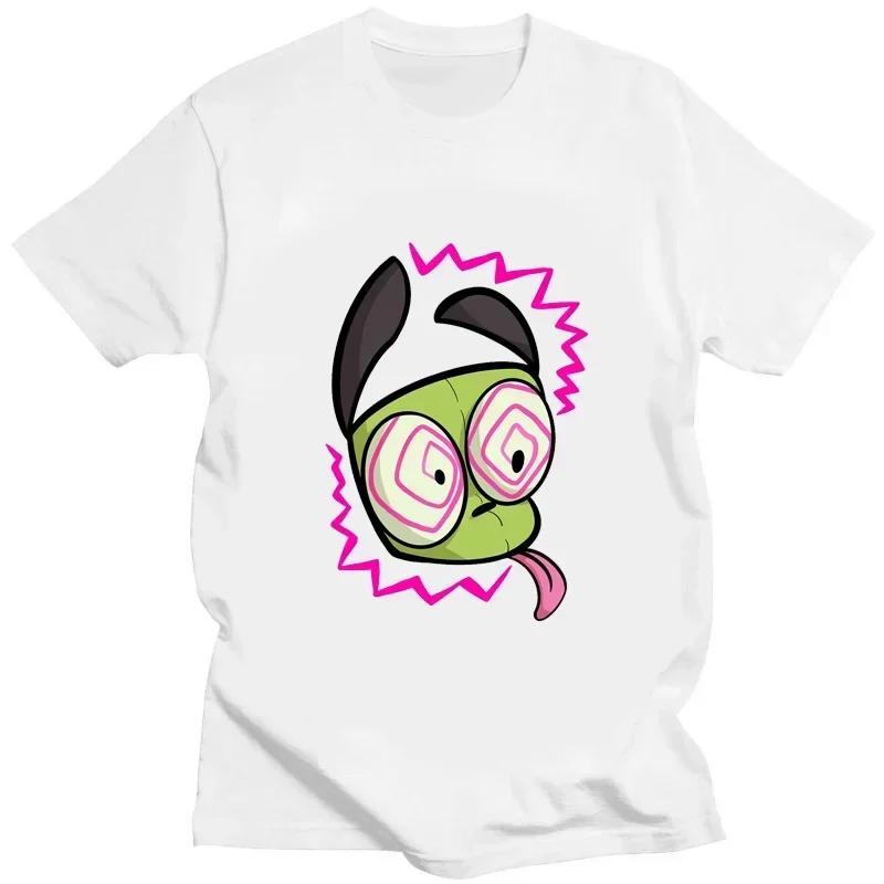 Invader Zim Graphic Tshirt Kawaii Zim Image Men Women Retro Shir Fashion Tee Cute Print Cartoon T Shirt Creativity Shortsleev