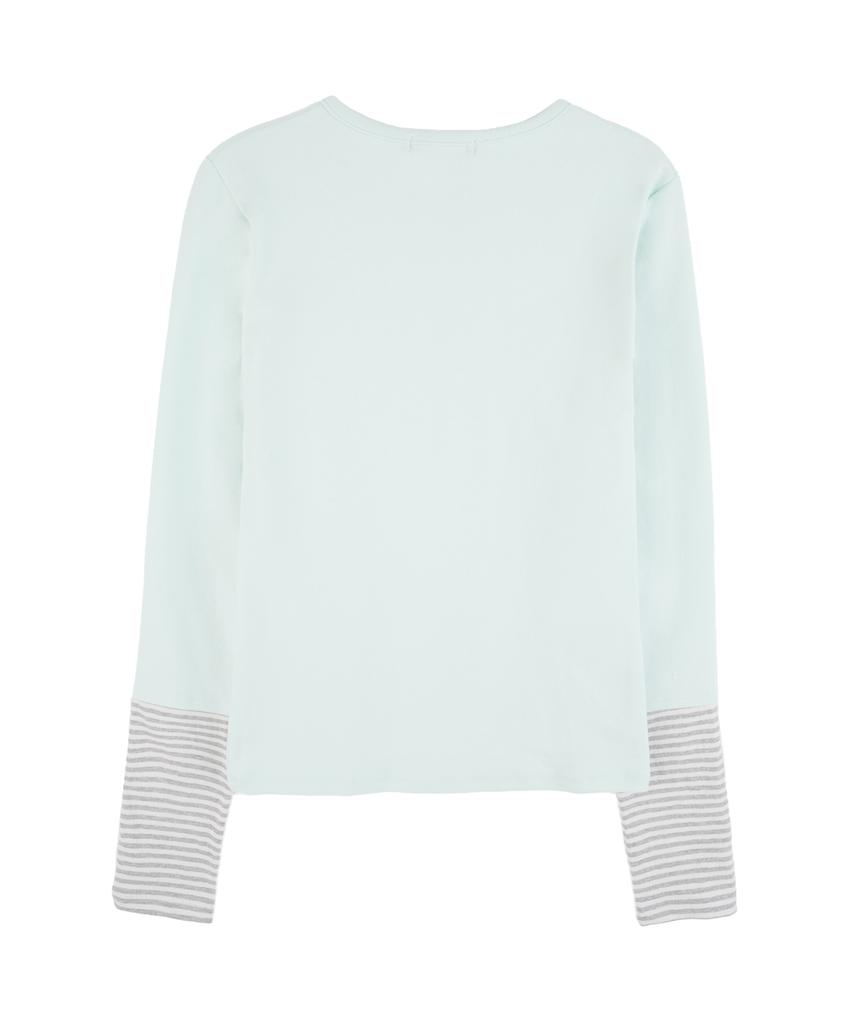 HIGH SCHOOL DISCO Dot Graphic Layered Long Sleeve_Mint