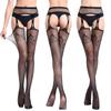 Sexy Lingerie Lace Transparent Sling Net Stockings Black Sexy Free Off Waist Fishnet Stockings Non Slip Garter
