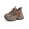 Autumn and winter new small inner height increase thick-soled muffin shoes versatile casual sports shoes women