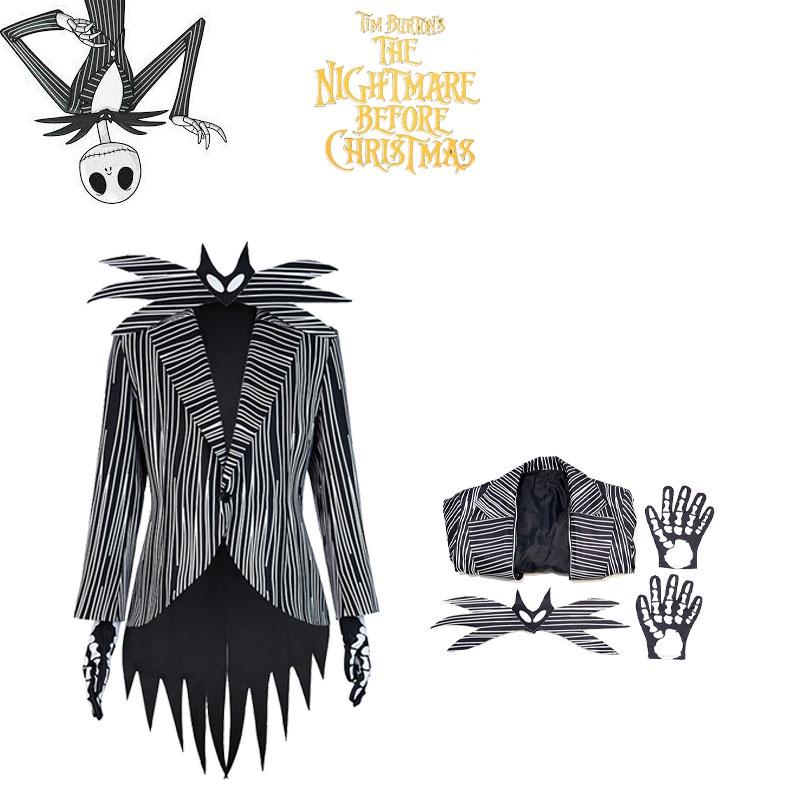 Jack Skellington Cosplay Costume For Men And Women, Perfect For Halloween And Christmas Parties, Xs-xxxl Sizes Available
