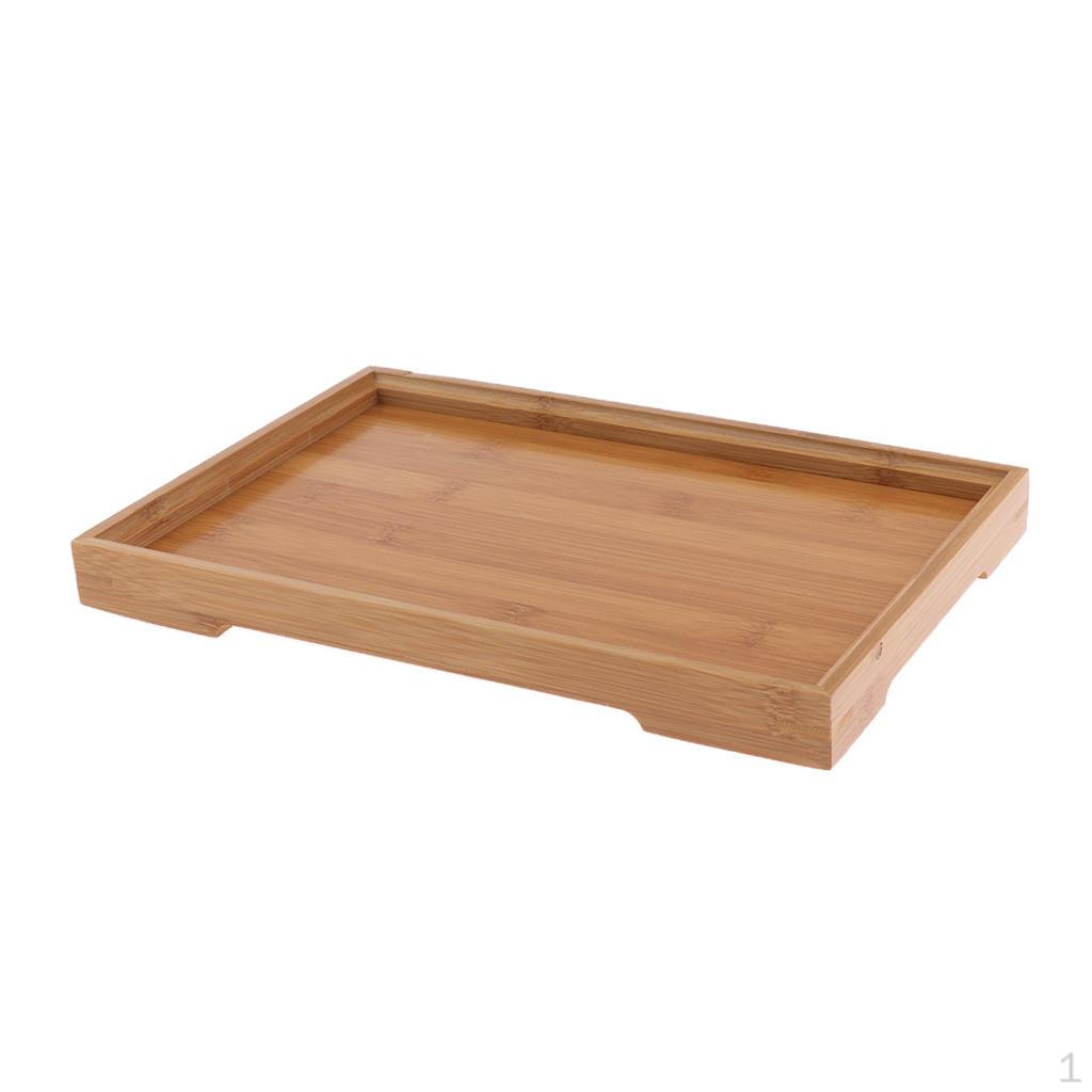 Large Wooden Serving Tray, Various Types Of Dishes