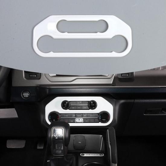 White Air Conditioner Switch Button Panel Cover Trim Bezel For Ford Bronco +