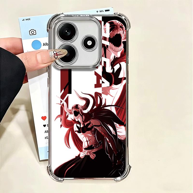 Anime Bleach Desgin Plating Phone Case For Xiaomi Poco X5 X6 X7 X8 Pro Max F8 Ultra F7 M8 M7 M5S Redmi 15C 15 14C 13C 13 X3 12C