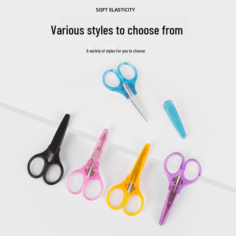 

Stainless Steel Multi-Purpose Scissors - Ideal for Office, Crafting, Household, Bangs, and Student Use прозрачный розовый