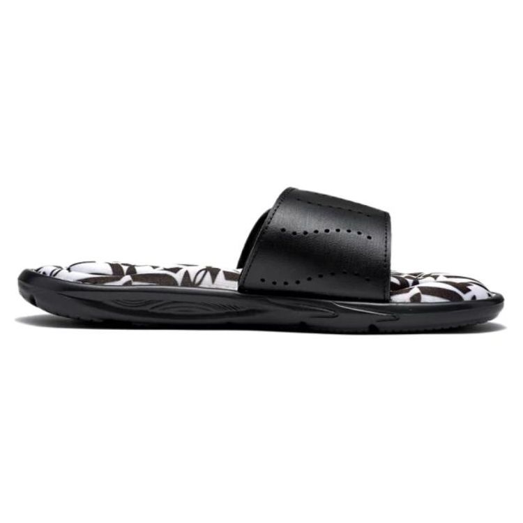 Under Armour  Ignite 6 Graphic Footbed Slide Halo Grey Black Women Sneakers 3023767-105