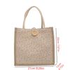 Casual Linen Tote Bag for Women, Japanese Style Fabric Handbag, with Buckle Closure, Hand Washable, for Box, Students Diaper Bag