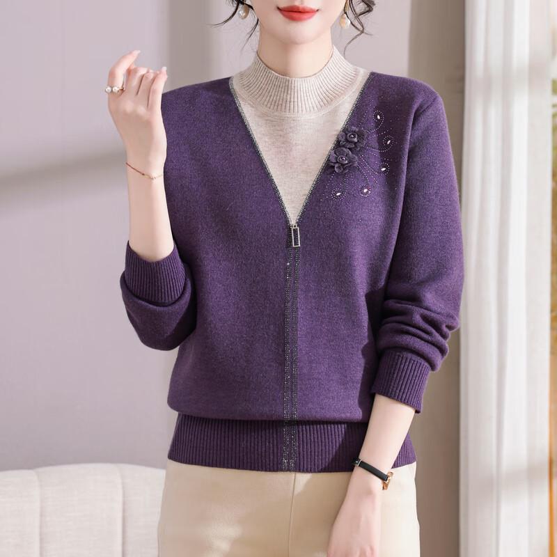 Women's Winter Plus Velvet Half-High Collar Sweater