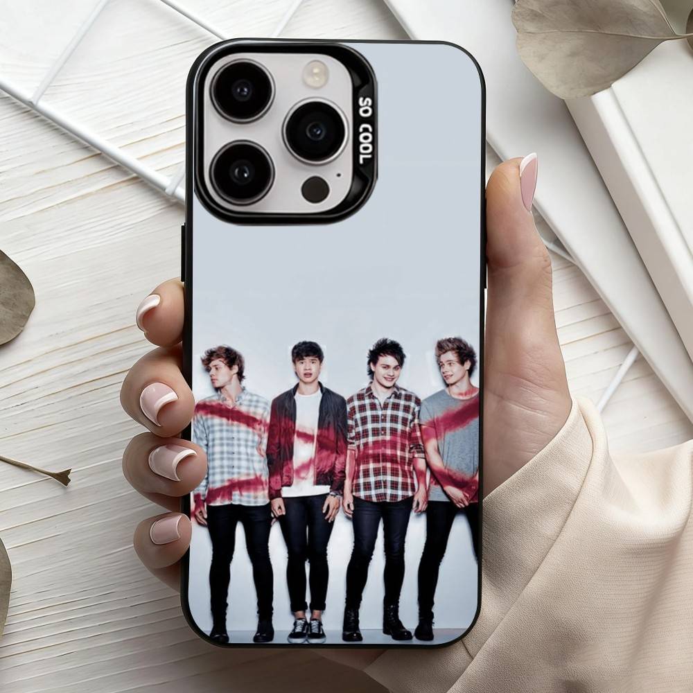 5 S-Seconds of S-Summers 5SOS  Phone Case For iPhone17,16,15,14,13,12,11 Plus,Pro Max Black Candy Silver Phone Case