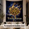 Custom Text Tapestry Inter Milan Print Wall Tapestry Indoor Living Room Wall Decor