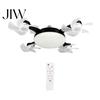 Living Room Ventilation Light 3/4/5 Blade Ceiling Fan with & Remote Control, 2-in-1 Silent LED Drone Energy Saving Foldable Blades, 3-Speed