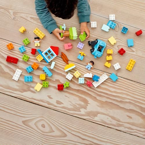 LEGO Duplo Duplo Container Deluxe Set, Educational Toy for Toddlers, Boys and Girls, First LEGO Building Blocks, Ages 18 Months, 2 Years, and 3 Years,
