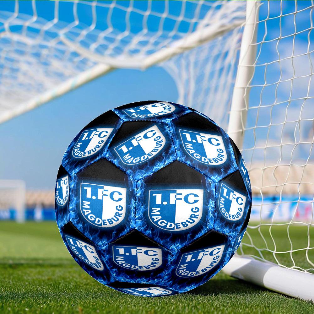 Magdeburg Flames Soccer Ball Size 5 Soccer Ball, Machine-stitched, Soft and Comfortable, Suitable for Training and Matches Fan Gift