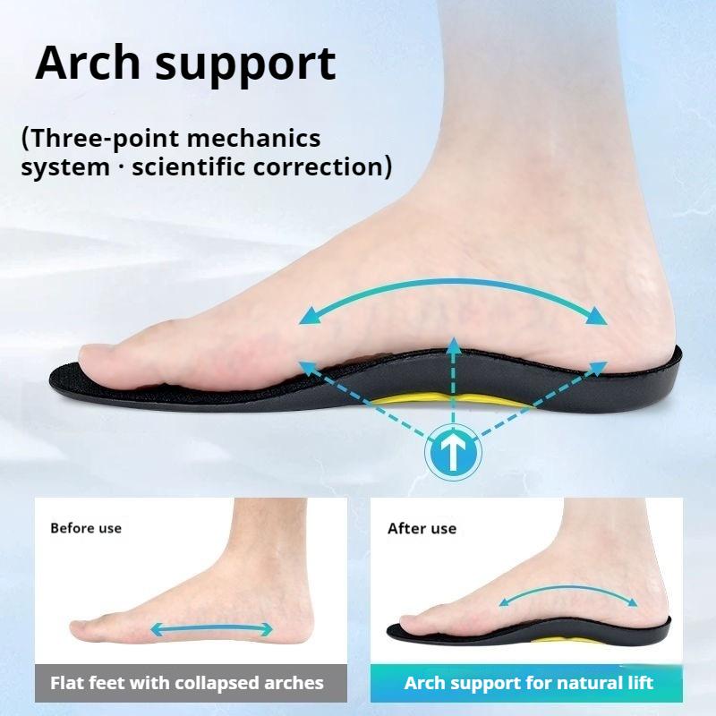Shock-Absorbing Orthopedic Insoles Breathable Anti-Odor Shoe Pads Arch Support Sole Comfortable Athletic Shoe Insole 1Pair/2Pair
