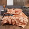 Solid Color Simulated Silk Bedding European And American Single Sheet Quilt Cover Pillowcase Four-Piece Set