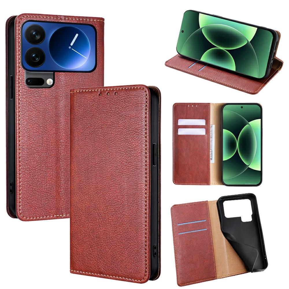 For Xiaomi 17 Pro Case Wallet PU Leather Magnetic Auto-Absorbed Phone Cover