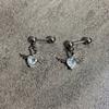 Rustproof Steel Angelic Heart Earrings Versatile Jewelry For Teens And Adults Trendy Style Ear Studs Accessory