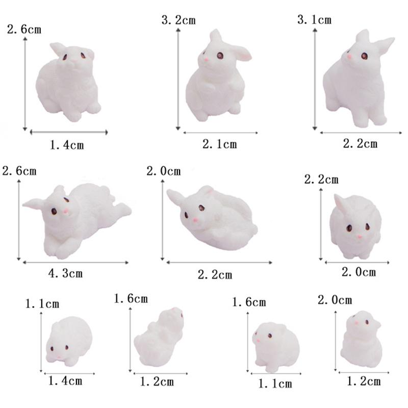Cute Cartoon Rabbit Resin Ornaments Home Decoration Kawaii Animal Bunny Room Desk Decoration Miniature Figurine Gift Crafts