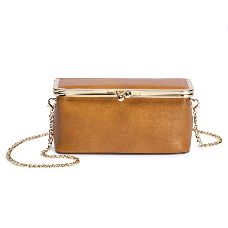 New European and American fashion chain bag women's shoulder messenger bag leather multi-functional gold storage bag large capacity