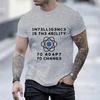 Men's T-Shirts Fashion Intelligence Is The Ability To Adapt To Change Print Tops Casual T Shirt Funny Clothes Oversized T Shirts