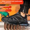 black work shoes with plastic toe comfortable safety shoes for men women lightweight work sneakers work boots for construction