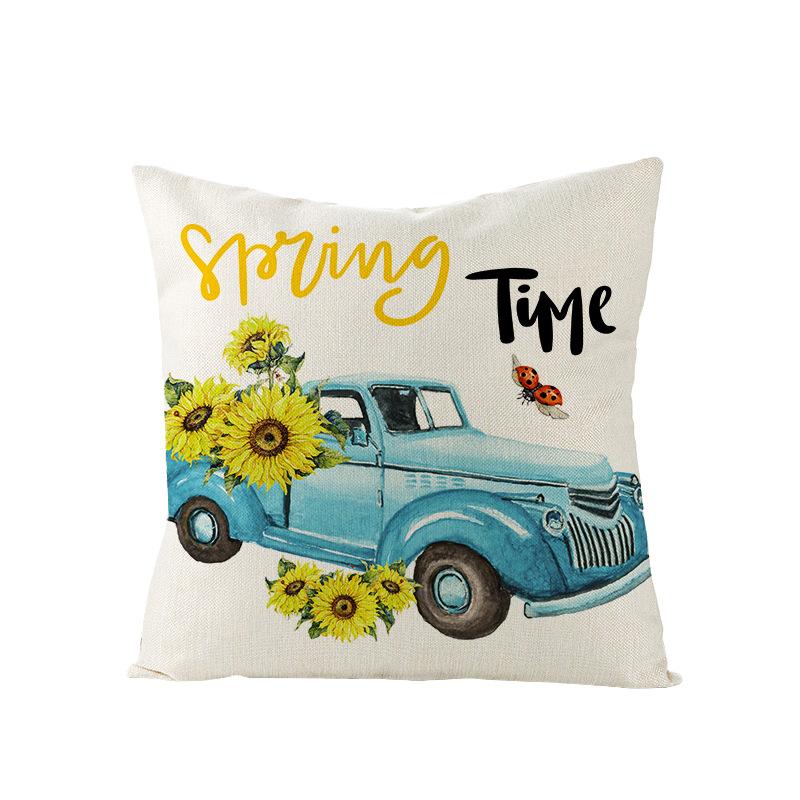 

Полиэстеровая наволочка с принтом подсолнухов для дома, гостиной, дивана, спальни, прикроватная наволочка 45 * 45Cm (without pillow core)