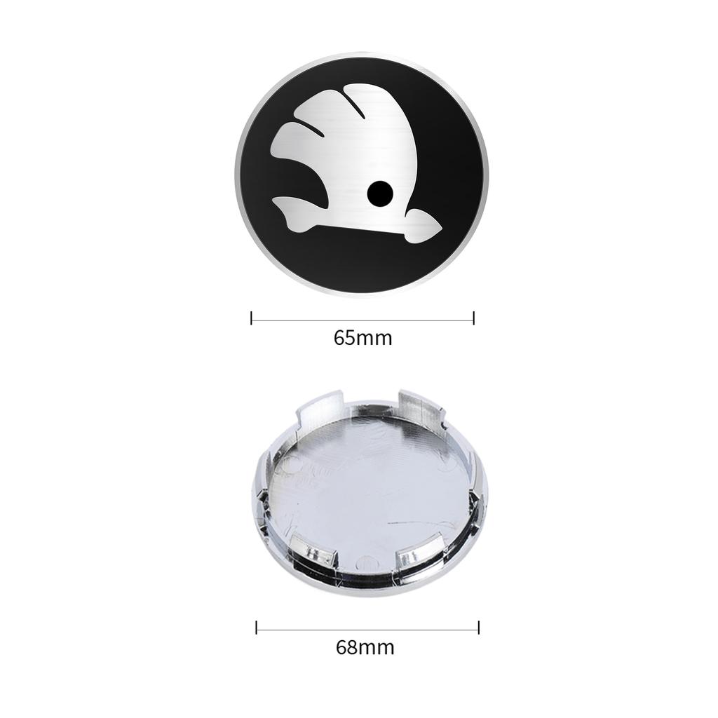 2026 Caliente Para SKODA 4/8 Piezas 56 60mm Estilo de Coche Tapas Centrales de Rueda Cubierta de Llanta Insignia Emblema Pegatina Para Skoda Rapid Octavia A5 RS