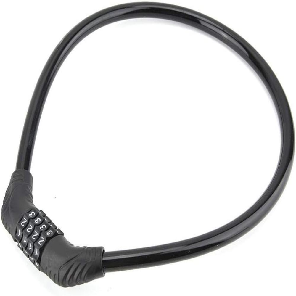 2PCS Steel Cable Bike Cable Lock 4 Digit Combination Ring Cable Lock Steel Cable Lock  Skateboards